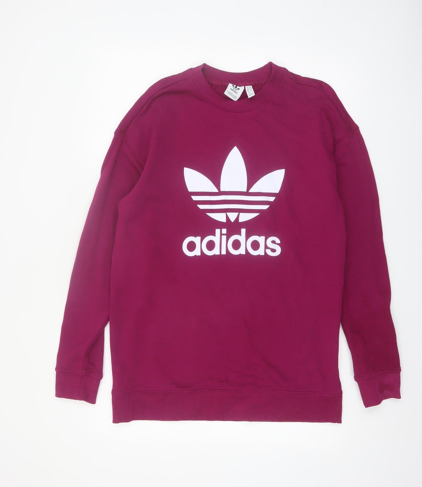 Adidas Womens Purple Crew Neck Logo Sweatshirt UK 12