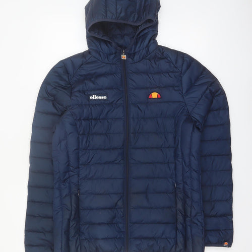 Ellesse Women's Blue Hooded Puffer Jacket Size 14