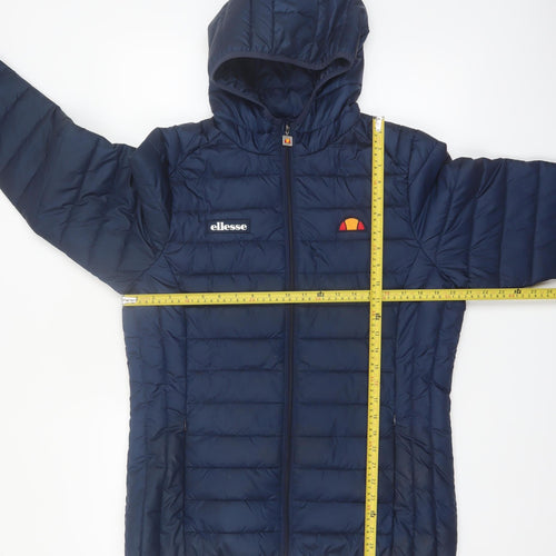 Ellesse Women's Blue Hooded Puffer Jacket Size 14