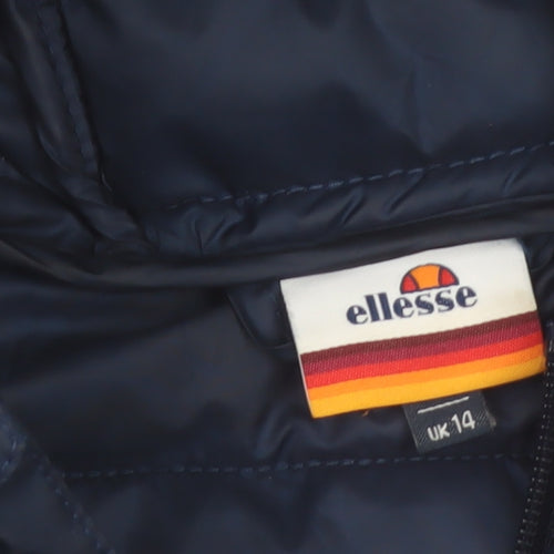 Ellesse Women's Blue Hooded Puffer Jacket Size 14