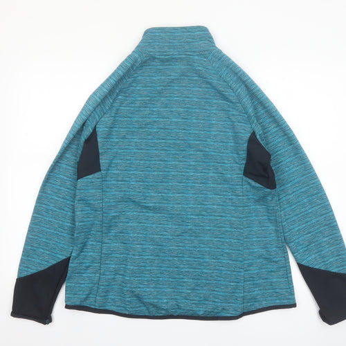 Dunnes Stores Women Blue Track Jacket Size L Lightweight Zip Activewear
