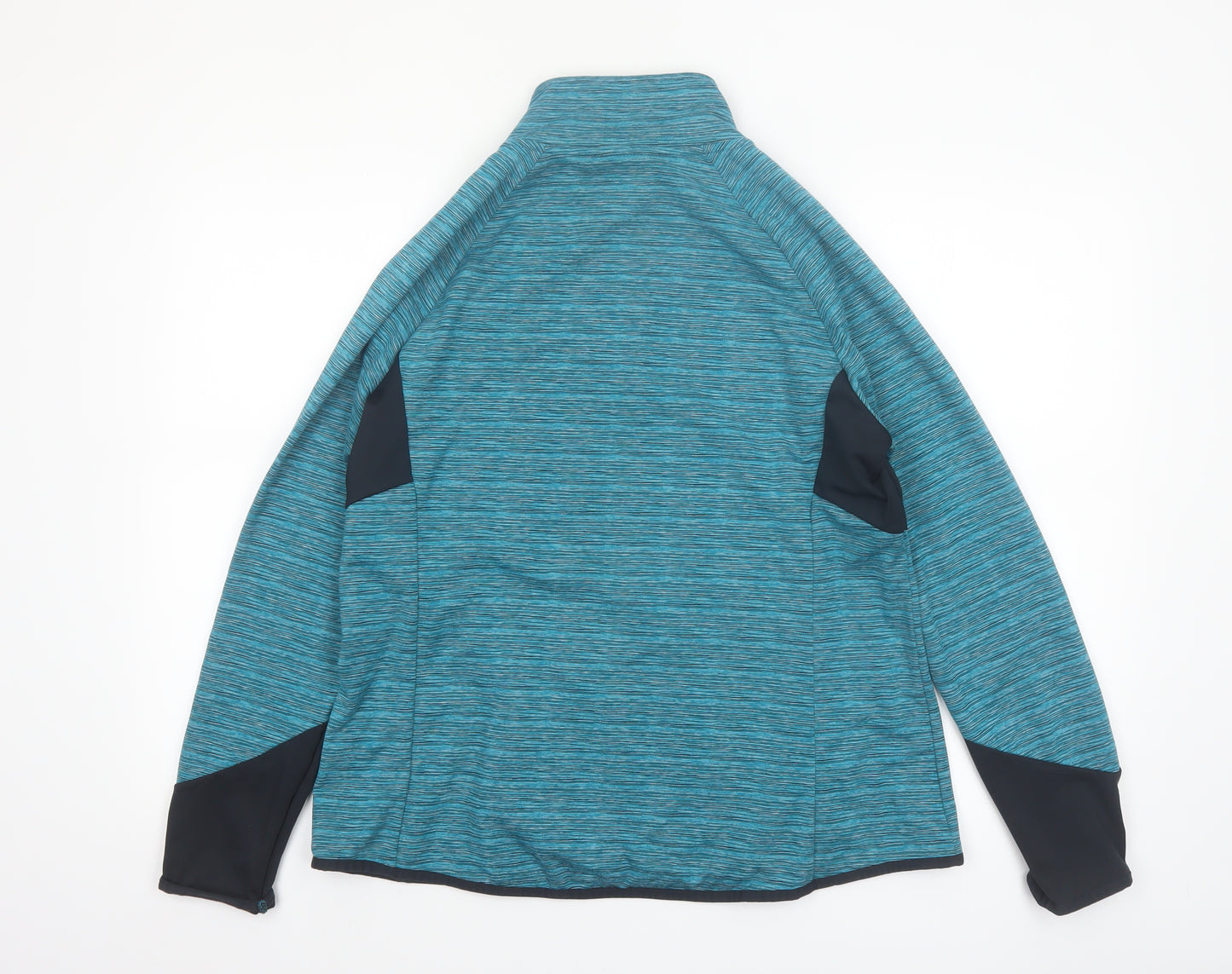 Dunnes Stores Women Blue Track Jacket Size L Lightweight Zip Activewear