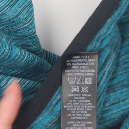 Dunnes Stores Women Blue Track Jacket Size L Lightweight Zip Activewear