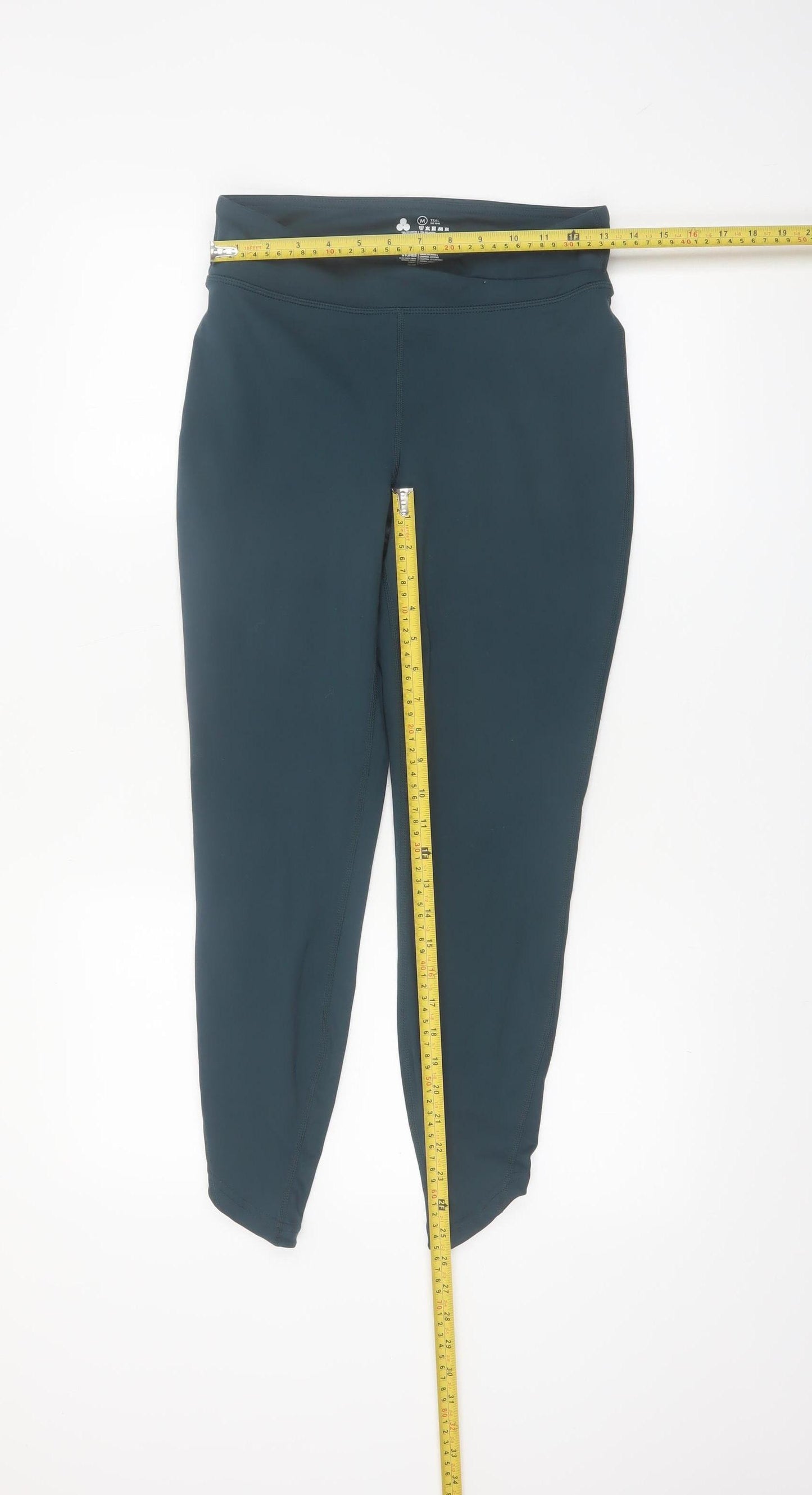 Dunnes Stores Women’s Teal Blue Stretch Active Leggings Size 12