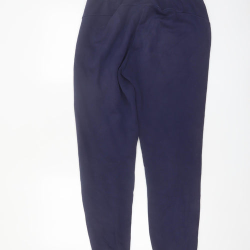 Puma Men's Blue Jogger Trousers Size M Elastic Waist Fleece