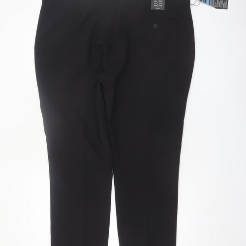 Dunnes Stores Men's Black 40in Regular Fit Dress Pants Trousers