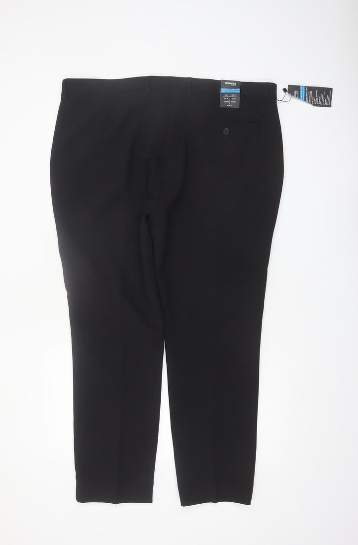 Dunnes Stores Men's Black 40in Regular Fit Dress Pants Trousers