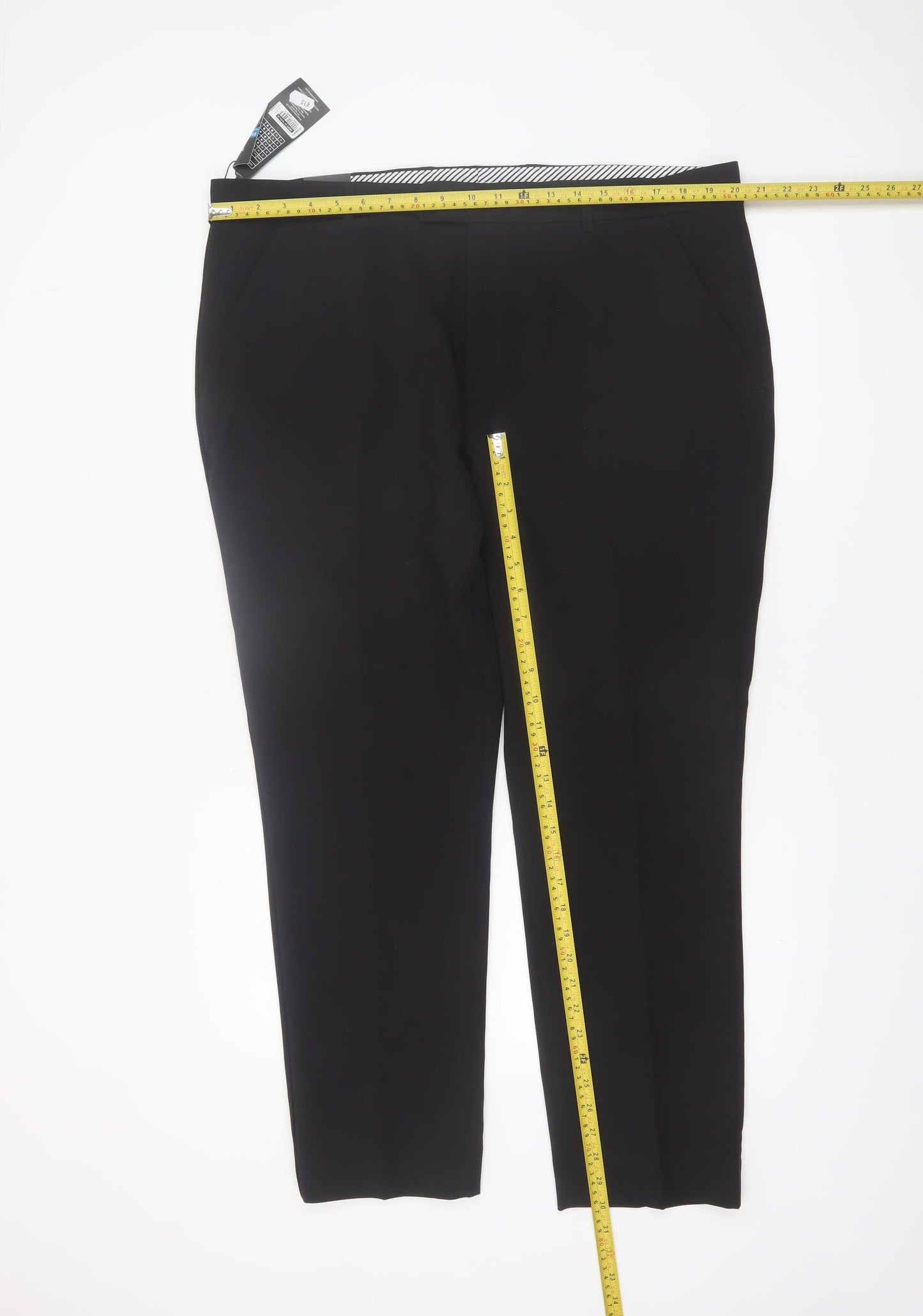 Dunnes Stores Men's Black 40in Regular Fit Dress Pants Trousers