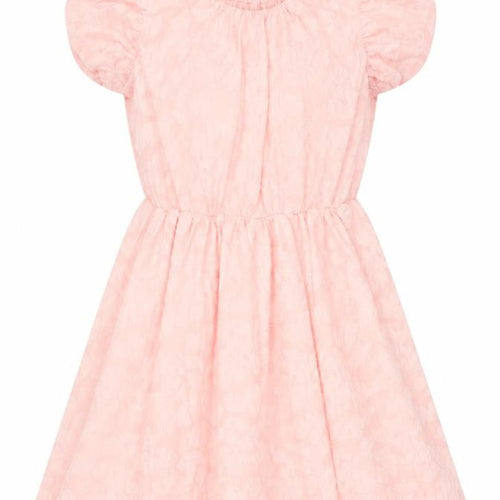 ZARA Girls Pink Bow Puff Sleeve Knee Length Dress Size 11-12 Years