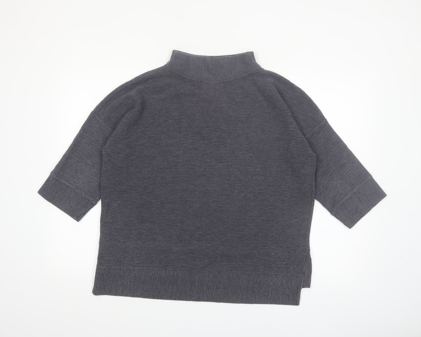 French Connection Womens Grey Mock Neck 3/4 Sleeve Top XS