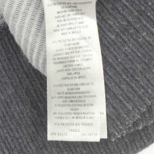 French Connection Womens Grey Mock Neck 3/4 Sleeve Top XS