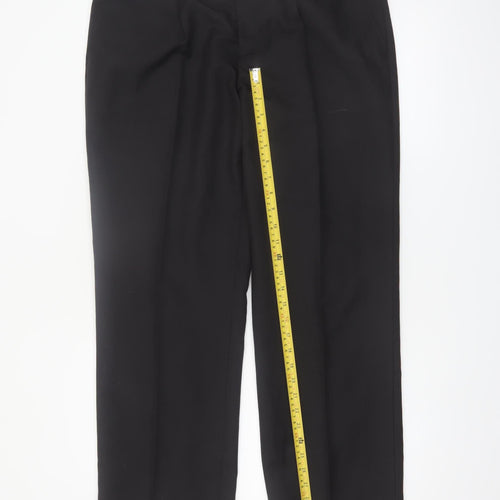 Cedarwood State Men's Black Regular Fit Dress Trousers W36