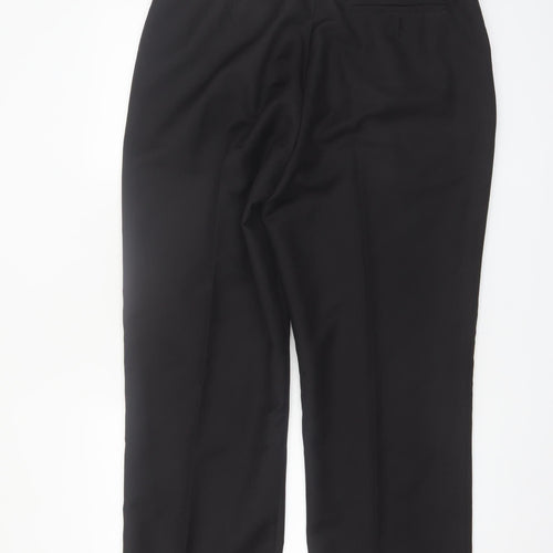 Cedarwood State Men's Black Regular Fit Dress Trousers W36