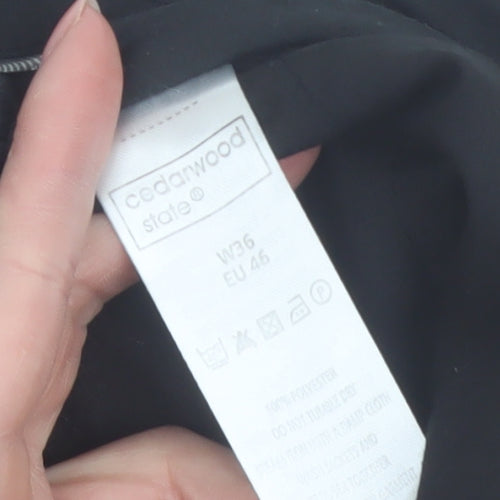 Cedarwood State Men's Black Regular Fit Dress Trousers W36