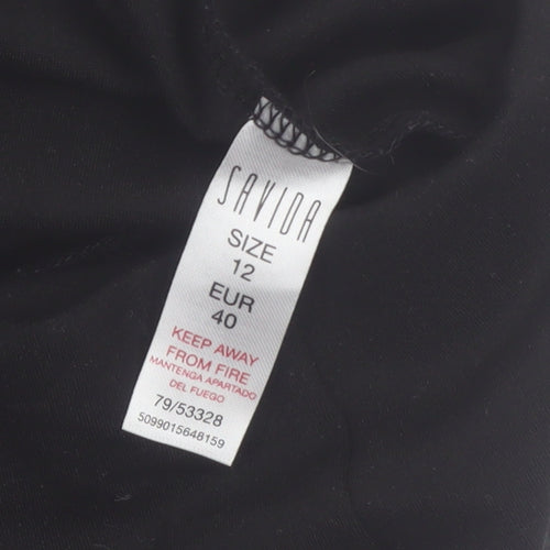 Savida Women's Black Flared Dress Pants Trousers Size 12