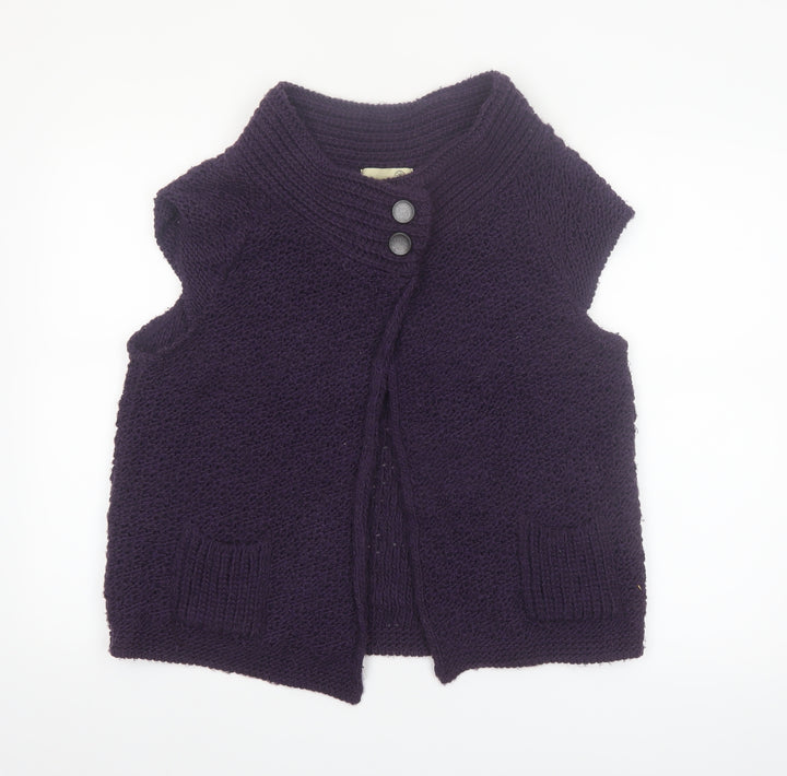 Oonagh O'Neill Women's Purple Chunky Knit Sleeveless Vest L