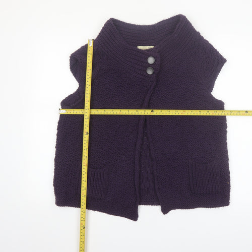 Oonagh O'Neill Women's Purple Chunky Knit Sleeveless Vest L