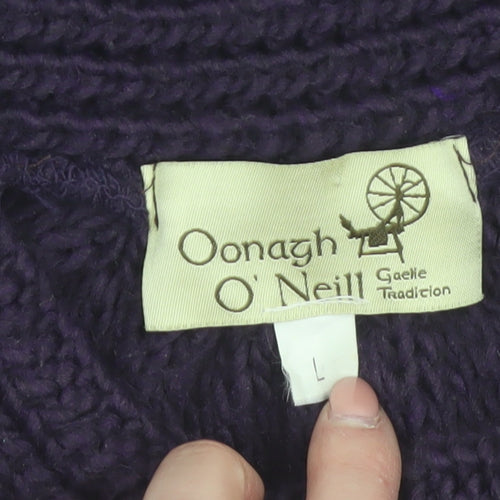 Oonagh O'Neill Women's Purple Chunky Knit Sleeveless Vest L