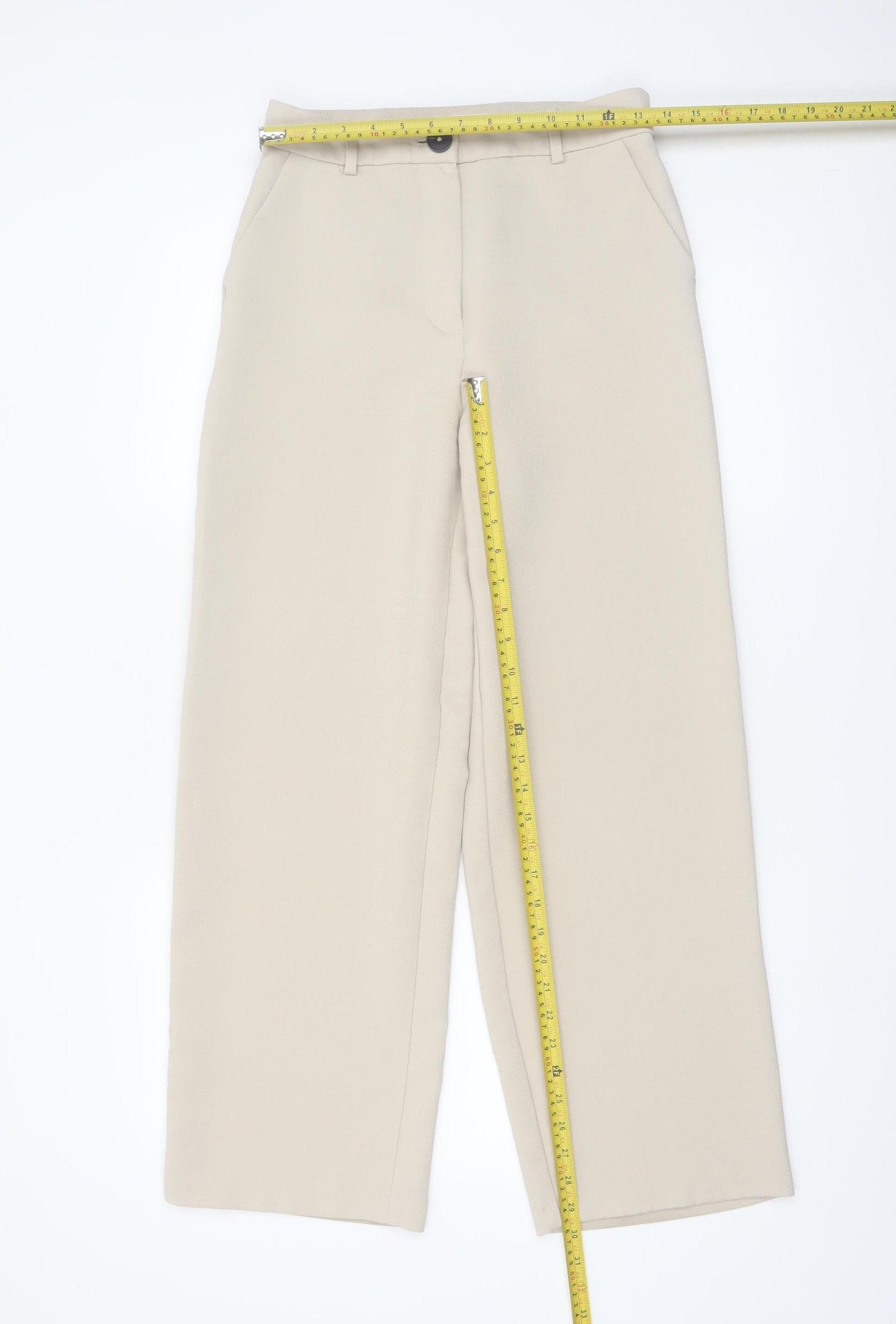 Primark Women’s Beige Size 10 Wide-Leg Trousers