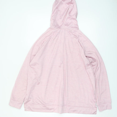 Business Strokes Sport Pink Half Zip Hooded Sweatshirt XL Women's