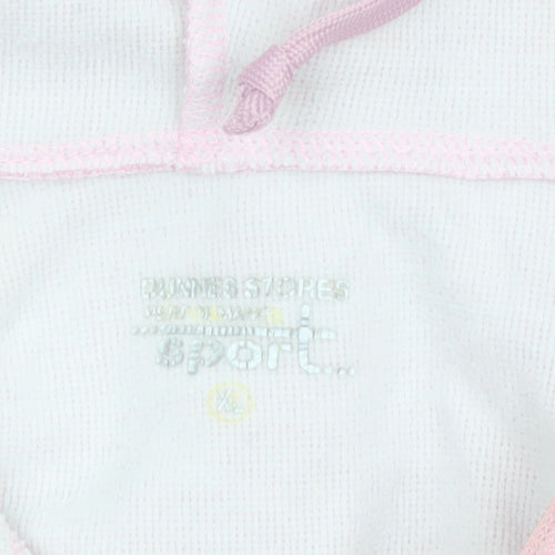 Business Strokes Sport Pink Half Zip Hooded Sweatshirt XL Women's