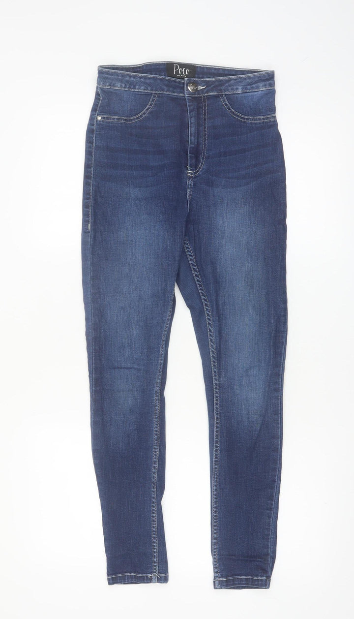 Poco by Pippa Women's Blue Skinny Jeans Size 8S Denim Stretch