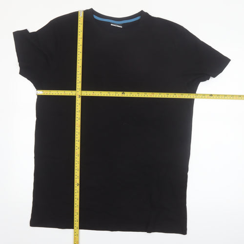 Alphar One Mens Black Crew Neck Short Sleeve Cotton T-Shirt XL
