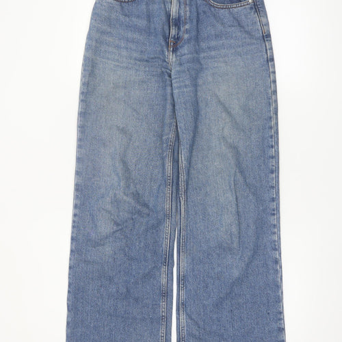 Roxy Women Blue Wide-Leg High Rise 24 Denim Jeans