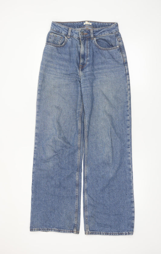 Roxy Women Blue Wide-Leg High Rise 24 Denim Jeans