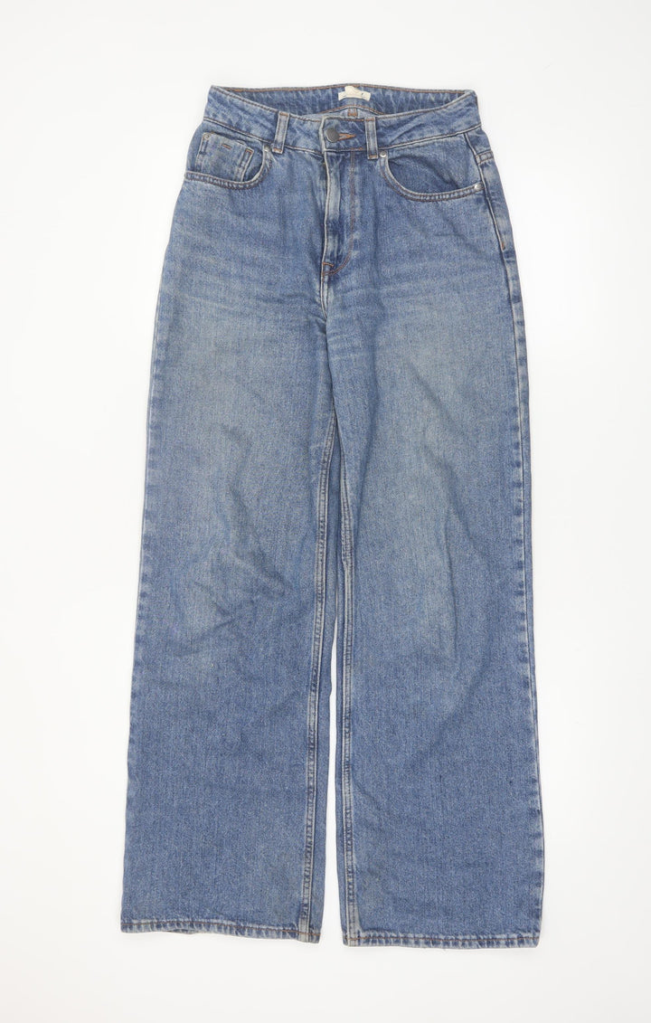 Roxy Women Blue Wide-Leg High Rise 24 Denim Jeans