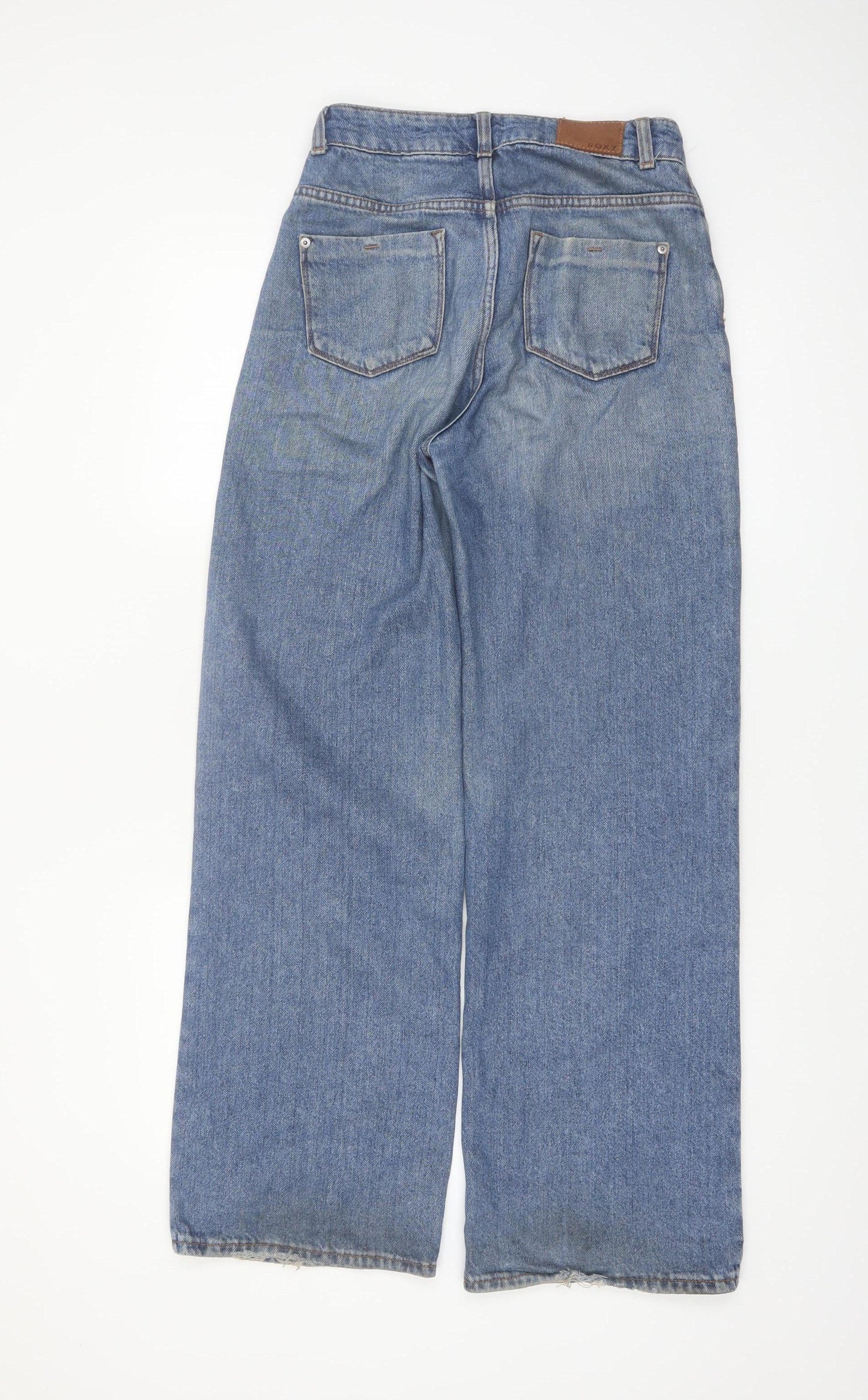 Roxy Women Blue Wide-Leg High Rise 24 Denim Jeans