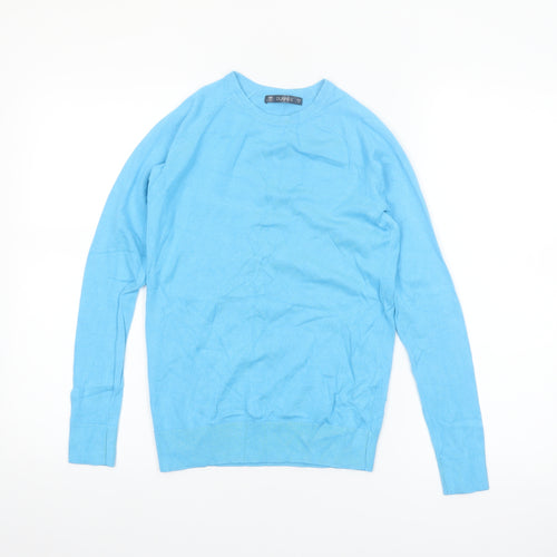 Dunnes Women Blue Crew Neck Long Sleeve Pullover Jumper Size S