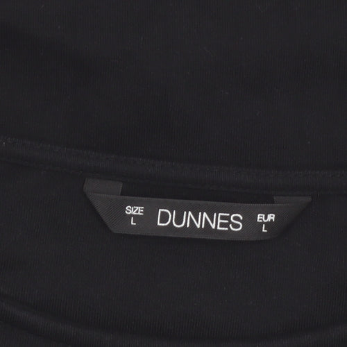 Dunnes Women’s Black Cotton 3/4 Flared Sleeve Blouse Size L