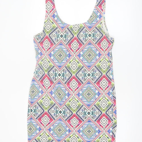 New Look Women’s Multicoloured Geometric Bodycon Dress Size 18
