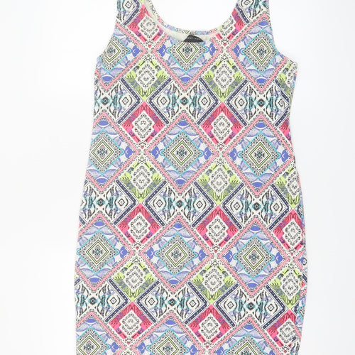 New Look Women’s Multicoloured Geometric Bodycon Dress Size 18