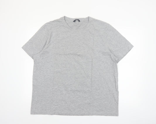 Very Man Grey 2XL Cotton Crew Neck Men's T-Shirt
