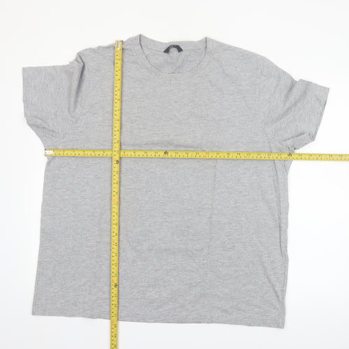 Very Man Grey 2XL Cotton Crew Neck Men's T-Shirt