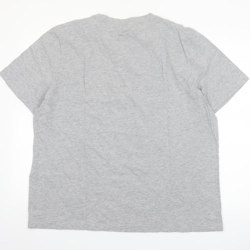 Very Man Grey 2XL Cotton Crew Neck Men's T-Shirt