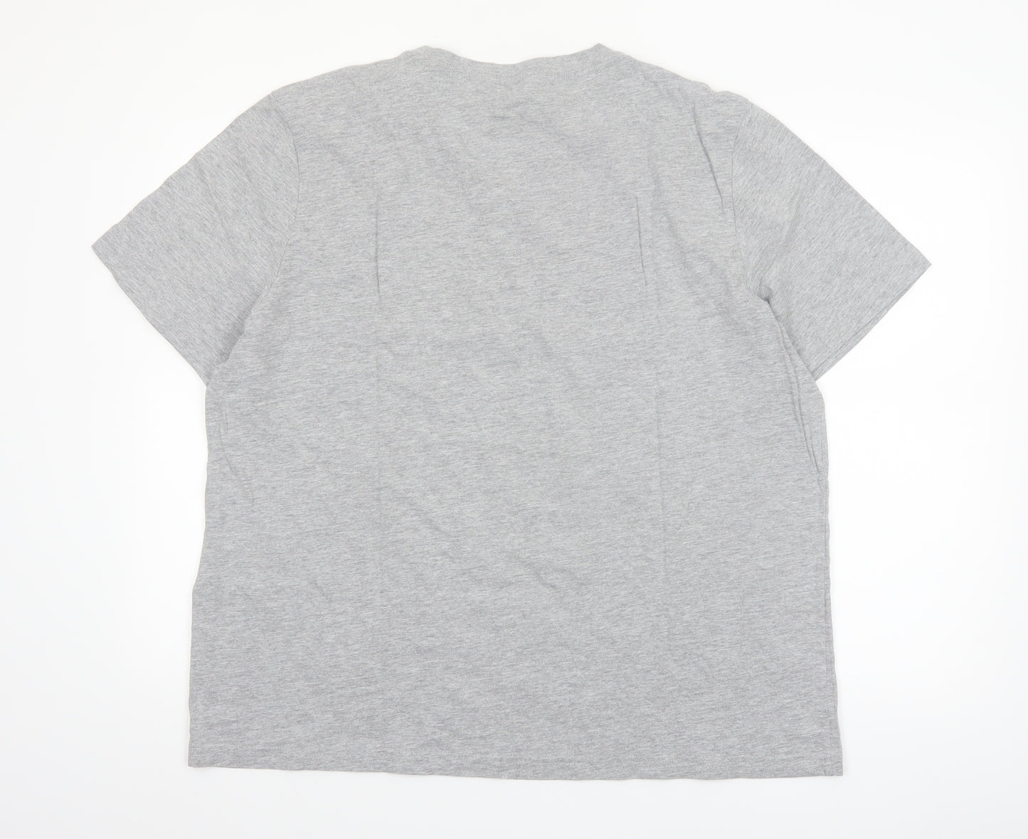 Very Man Grey 2XL Cotton Crew Neck Men's T-Shirt