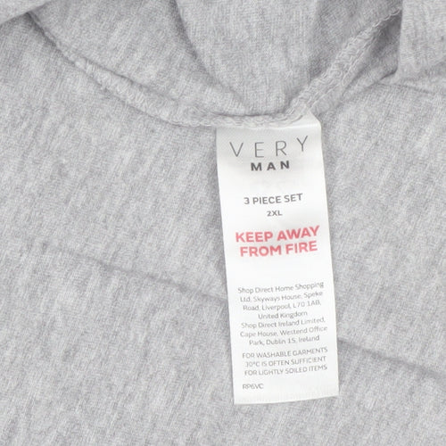Very Man Grey 2XL Cotton Crew Neck Men's T-Shirt