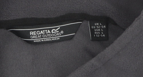 Regatta Mens Grey Fleece 1/4 Zip Pullover Sweatshirt L Outdoor