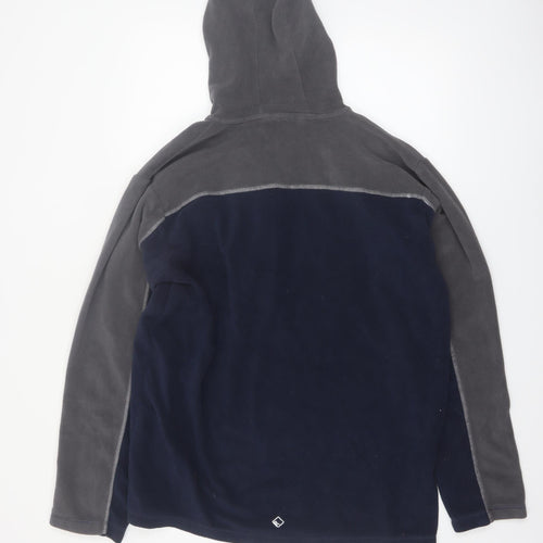 Regatta Men’s Blue Grey Fleece 1/4 Zip Pullover Hoodie 2XL
