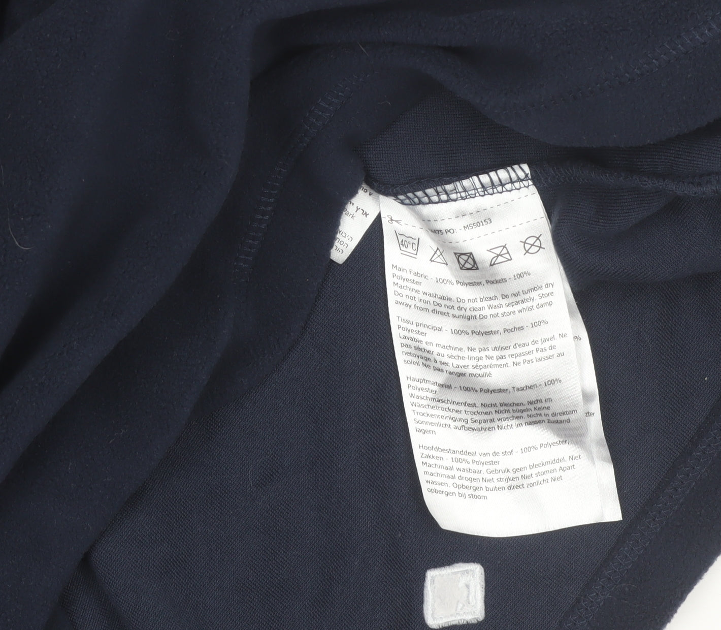 Regatta Men’s Blue Grey Fleece 1/4 Zip Pullover Hoodie 2XL