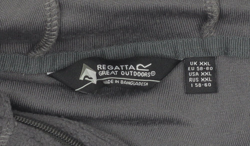 Regatta Men’s Blue Grey Fleece 1/4 Zip Pullover Hoodie 2XL