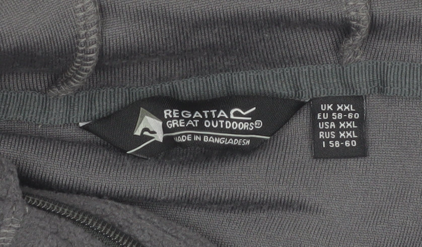 Regatta Men’s Blue Grey Fleece 1/4 Zip Pullover Hoodie 2XL
