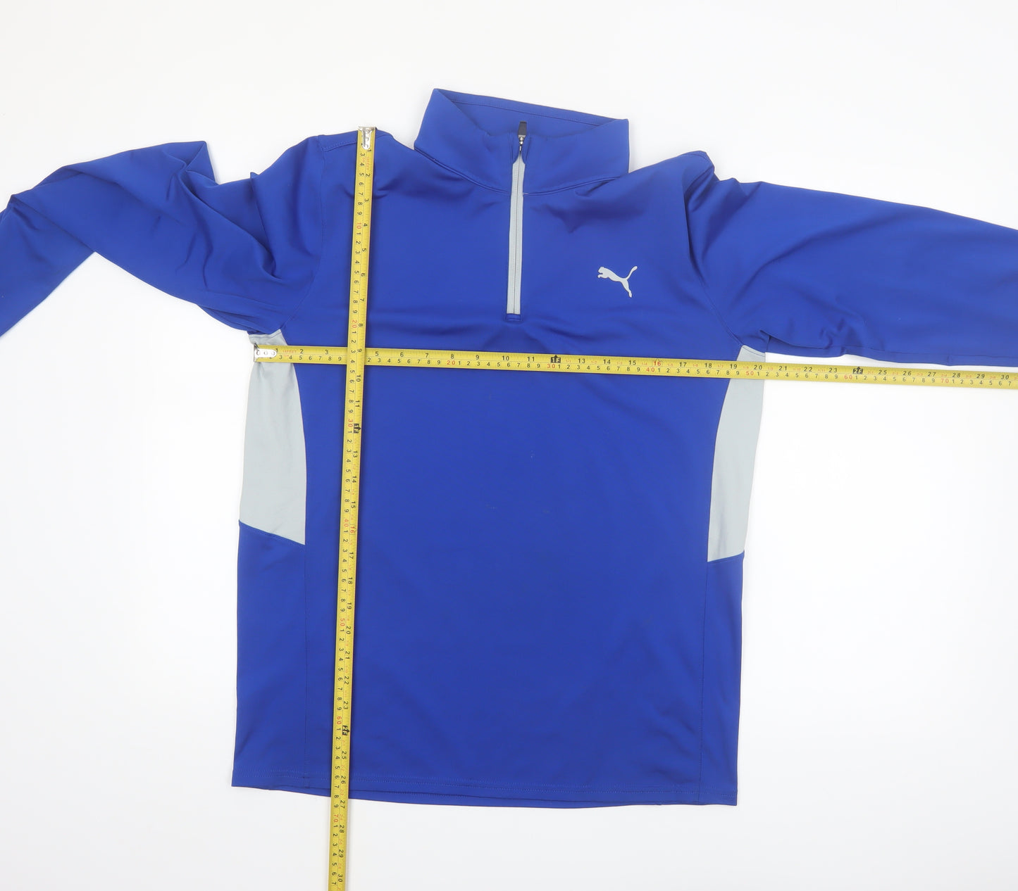 Puma Men's Blue M Athletic 1/4 Zip Sweatshirt Sports Top