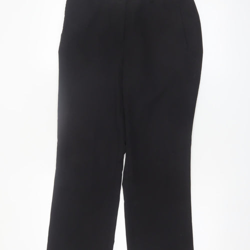 Dunnes Women’s Black Size 10 Straight Leg Trousers Workwear
