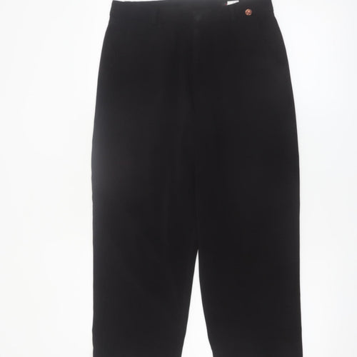 Rant & Rave Women's Black Cropped Trousers Size 10 Stretch Twill