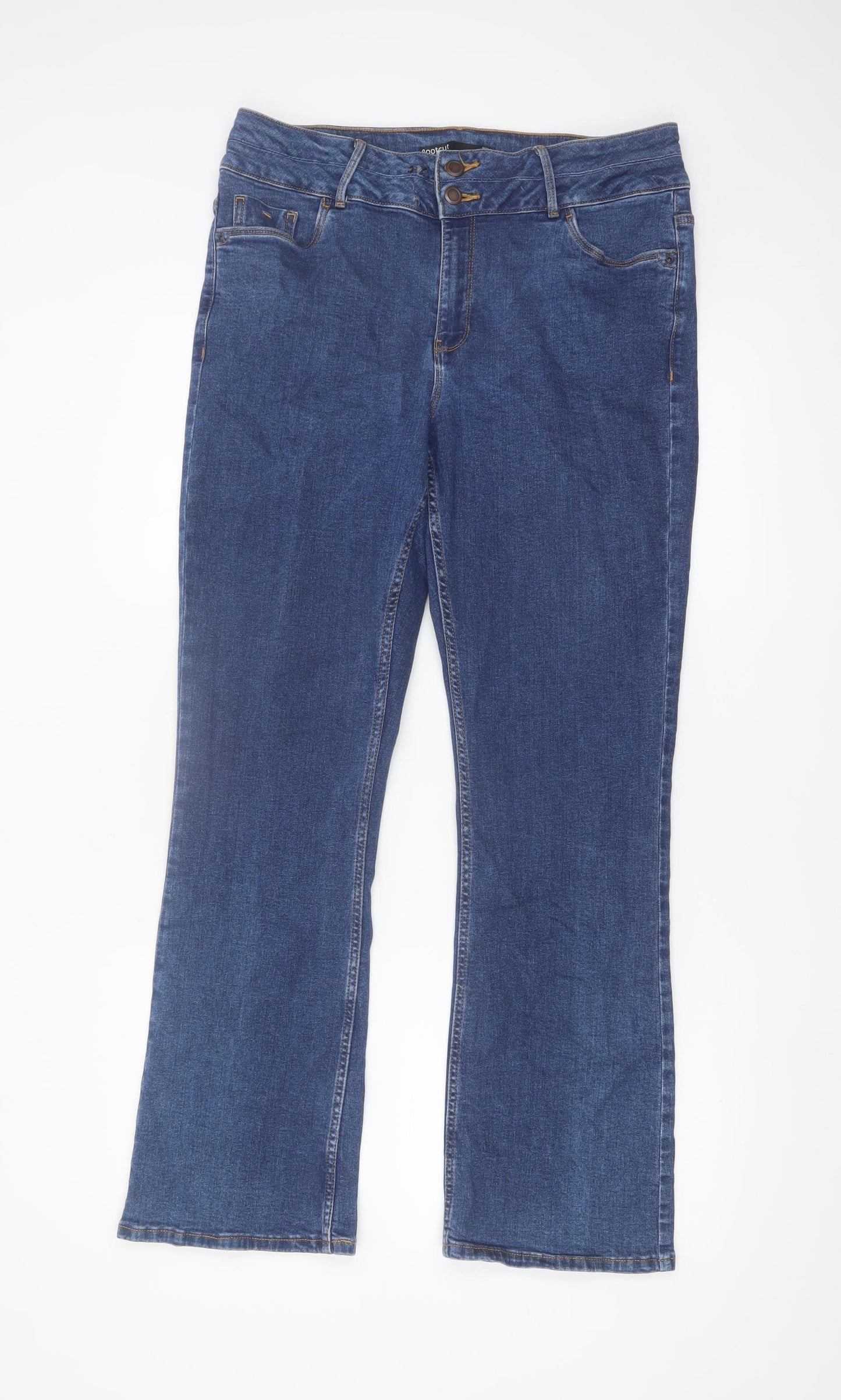 Dunnes Stores Women’s Blue Bootcut Denim Jeans Size 14 Regular Fit