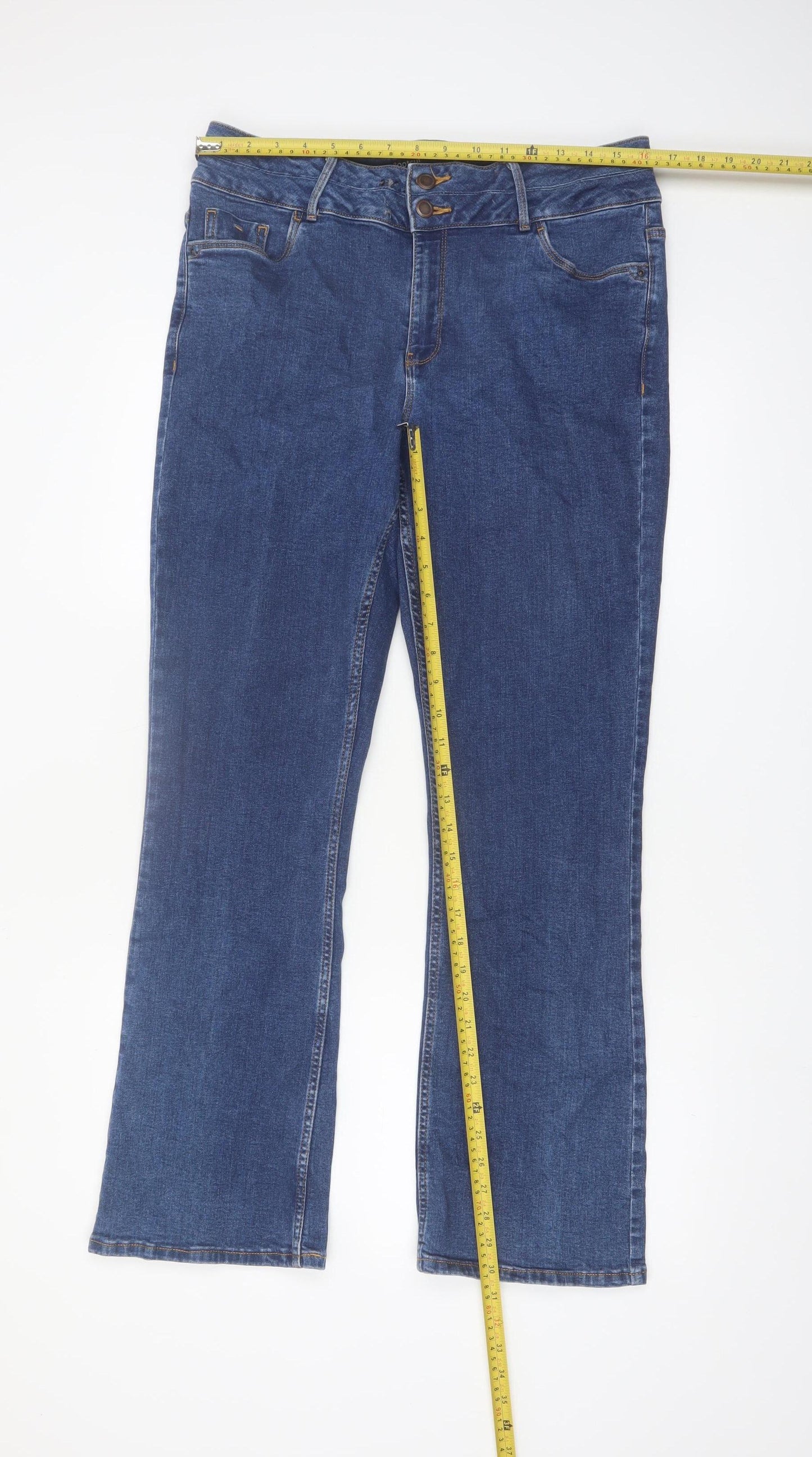 Dunnes Stores Women’s Blue Bootcut Denim Jeans Size 14 Regular Fit